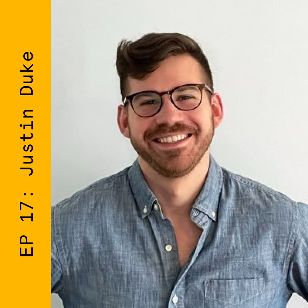 Headshot of Justin Duke, guest on episode 17 of scale podcast about monetising your email lists